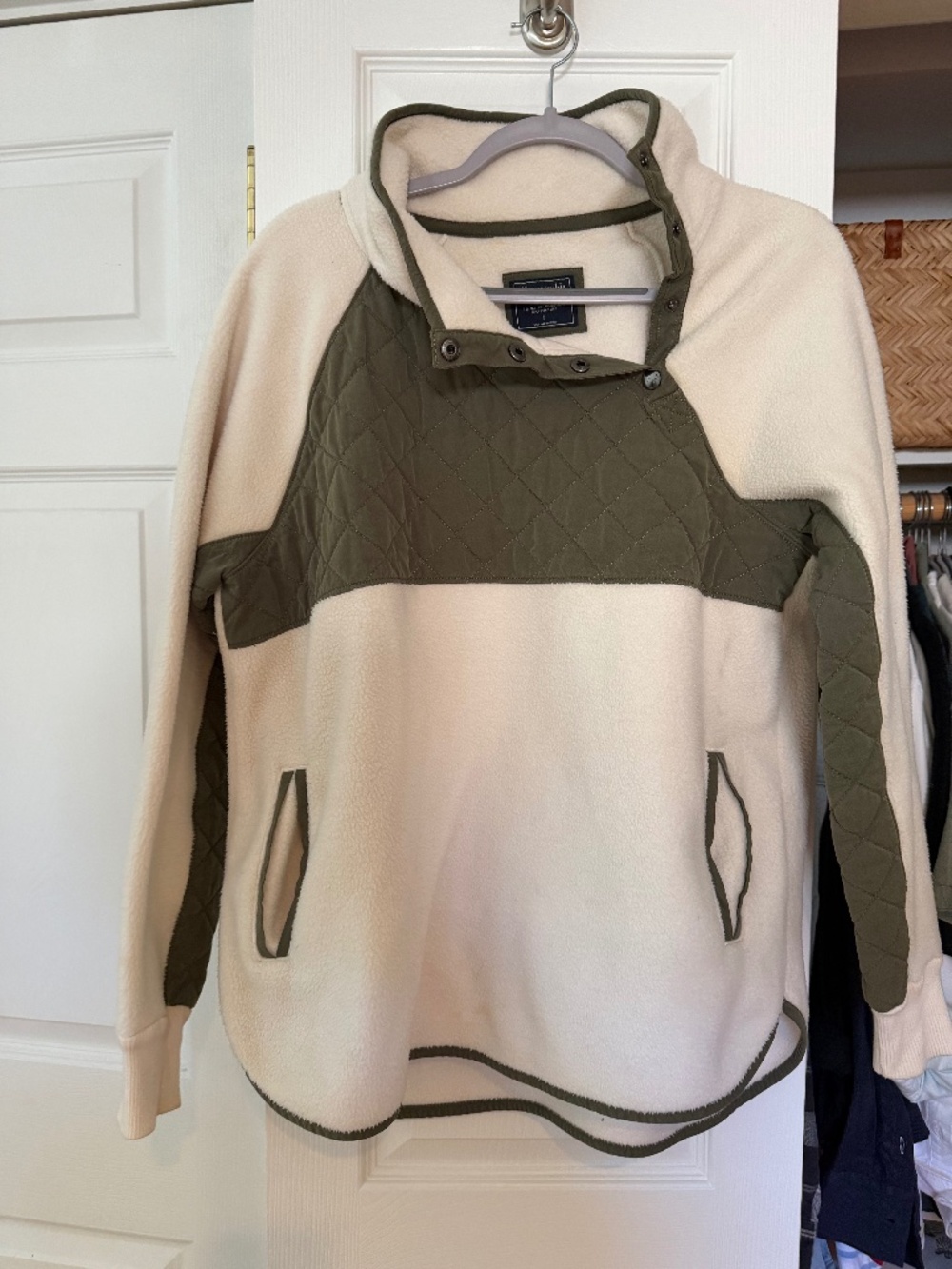Abercrombie and Fitch Asymmetrical Snap-Up Fleece